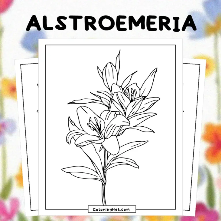 Alstroemeria Coloring Pages