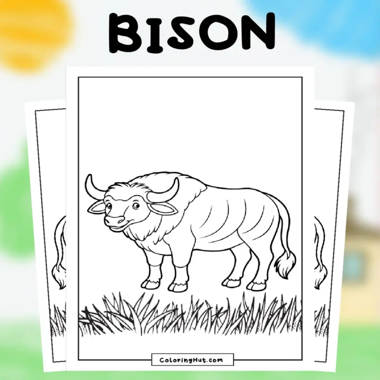 Bison Coloring Page