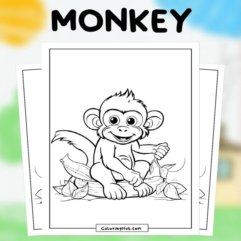 Monkey Coloring Pages