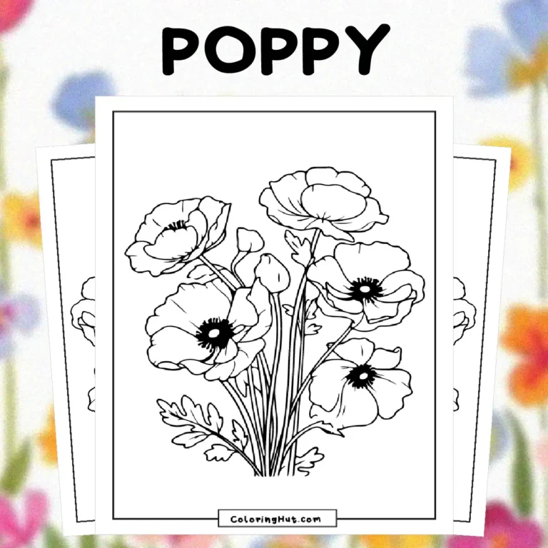 Poppy Coloring Pages