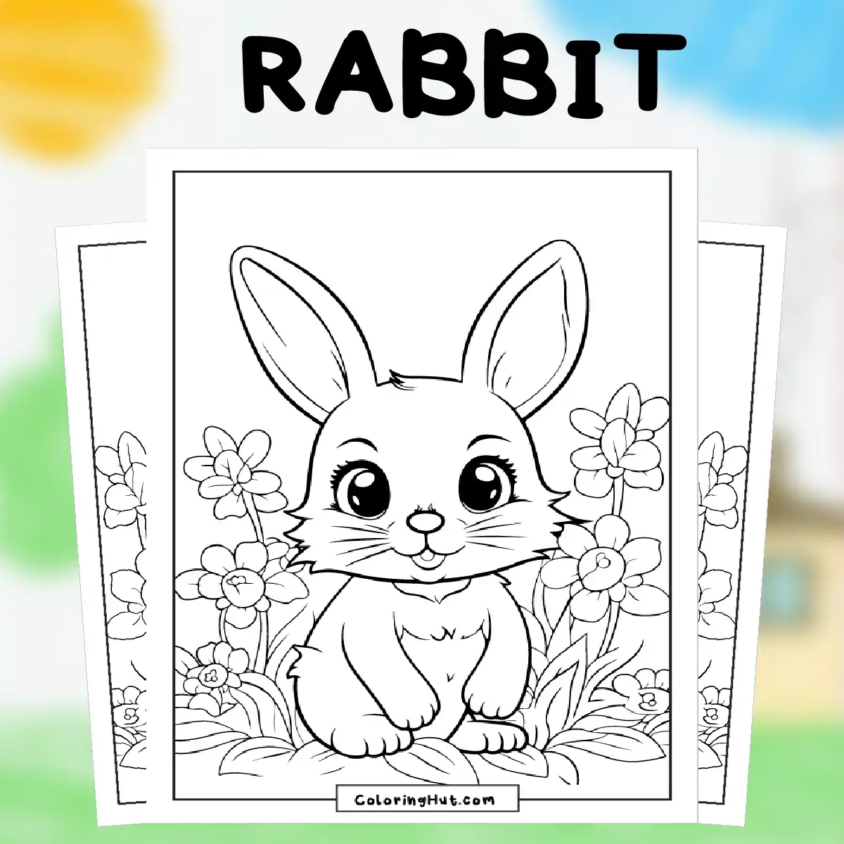 Free Rabbit Coloring Pages | Coloring Hut