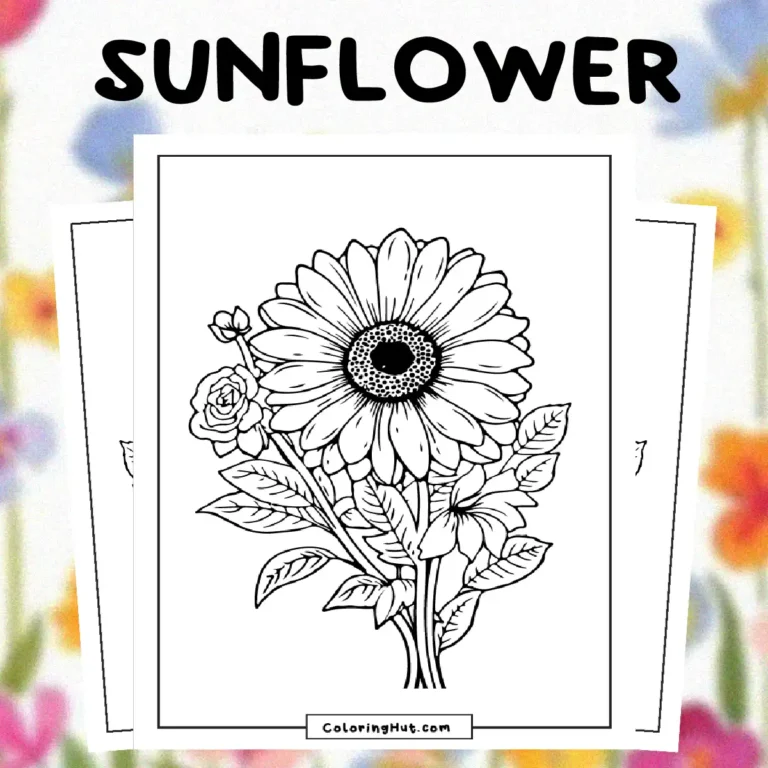 Sunflower Coloring Pages