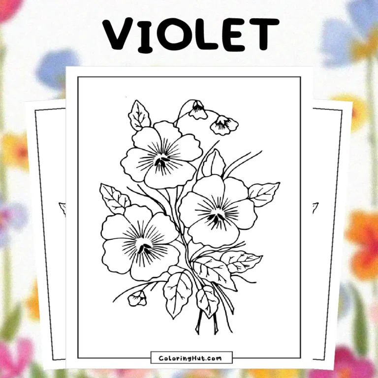 Violet Coloring Pages