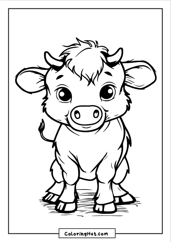 A friendly cow standing in a meadow.