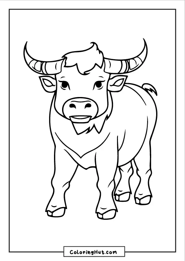 A strong and mighty bull standing proudly.