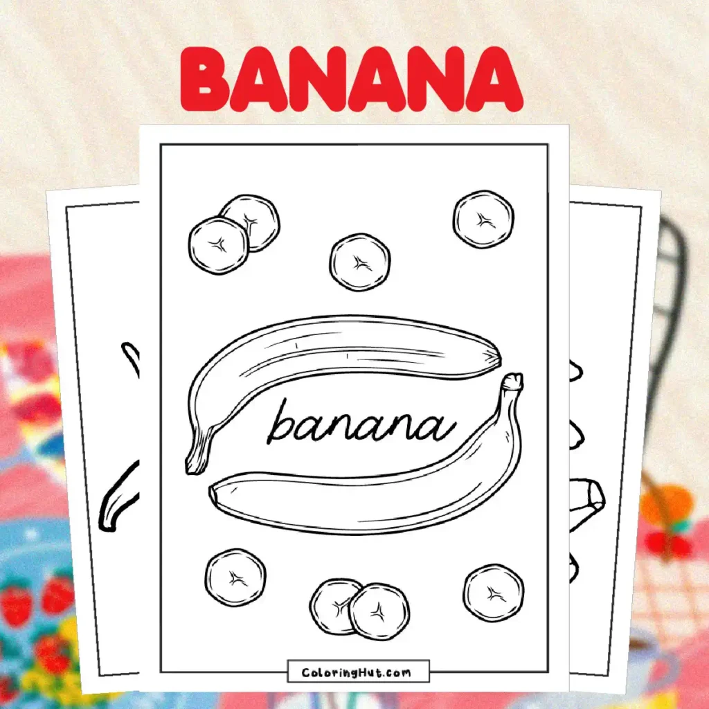 Banana Coloring Pages