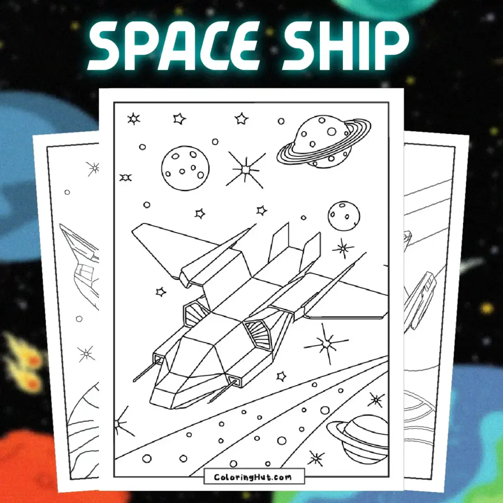 Space Ship Coloring Pages